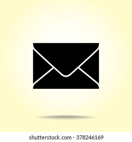 Mail sign icon, vector illustration. Flat design style