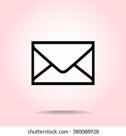 Mail sign icon, vector illustration. Flat design style