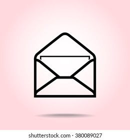 Mail sign icon, vector illustration. Flat design style