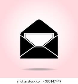 Mail sign icon, vector illustration. Flat design style