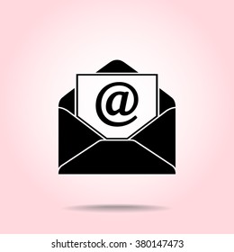 Mail sign icon, vector illustration. Flat design style
