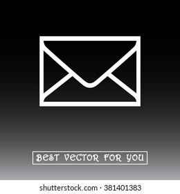 Mail sign icon, vector illustration. Flat design style