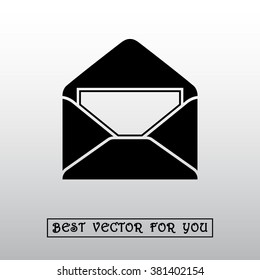Mail sign icon, vector illustration. Flat design style