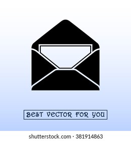 Mail sign icon, vector illustration. Flat design style