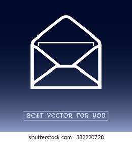 Mail sign icon, vector illustration. Flat design style
