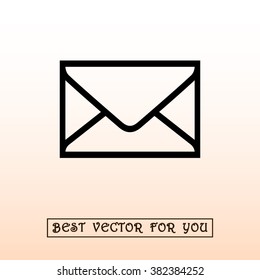 Mail sign icon, vector illustration. Flat design style