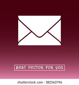 Mail sign icon, vector illustration. Flat design style