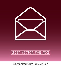 Mail sign icon, vector illustration. Flat design style