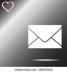 Mail sign icon, vector illustration. Flat design style