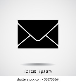 Mail sign icon, vector illustration. Flat design style