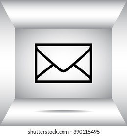 Mail sign icon, vector illustration. Flat design style