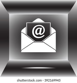 Mail sign icon, vector illustration. Flat design style
