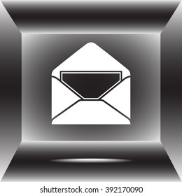 Mail sign icon, vector illustration. Flat design style