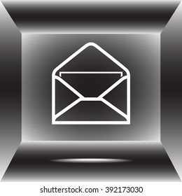 Mail sign icon, vector illustration. Flat design style