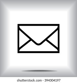Mail sign icon, vector illustration. Flat design style