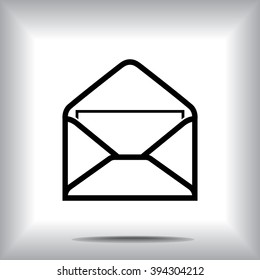 Mail sign icon, vector illustration. Flat design style