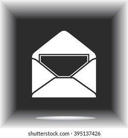 Mail sign icon, vector illustration. Flat design style