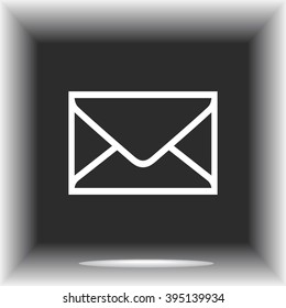 Mail sign icon, vector illustration. Flat design style