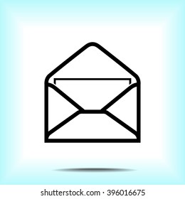 Mail sign icon, vector illustration. Flat design style