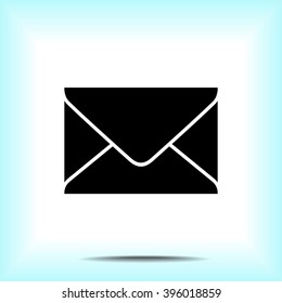 Mail sign icon, vector illustration. Flat design style