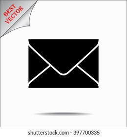 Mail sign icon, vector illustration. Flat design style