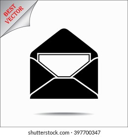 Mail sign icon, vector illustration. Flat design style