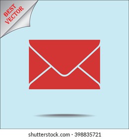 Mail sign icon, vector illustration. Flat design style