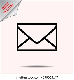 Mail sign icon, vector illustration. Flat design style