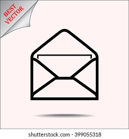 Mail sign icon, vector illustration. Flat design style