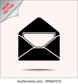 Mail sign icon, vector illustration. Flat design style