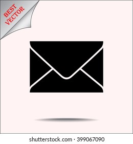 Mail sign icon, vector illustration. Flat design style