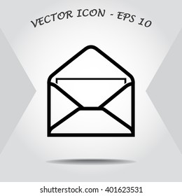 Mail sign icon, vector illustration. Flat design style
