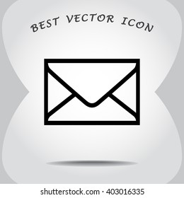 Mail sign icon, vector illustration. Flat design style