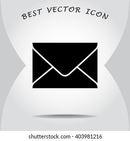 Mail sign icon, vector illustration. Flat design style