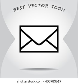 Mail sign icon, vector illustration. Flat design style