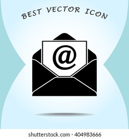 Mail sign icon, vector illustration. Flat design style