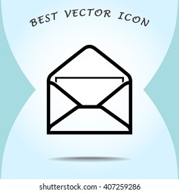 Mail sign icon, vector illustration. Flat design style