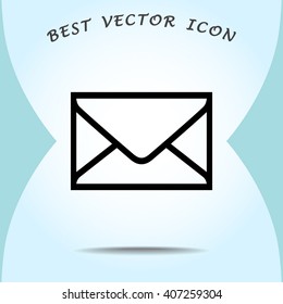 Mail sign icon, vector illustration. Flat design style
