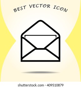 Mail sign icon, vector illustration. Flat design style