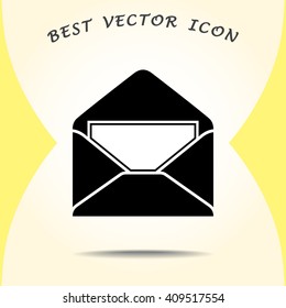 Mail sign icon, vector illustration. Flat design style