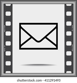 Mail sign icon, vector illustration. Flat design style