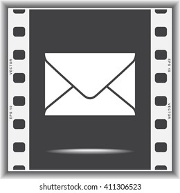 Mail sign icon, vector illustration. Flat design style