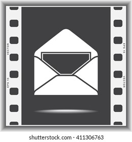 Mail sign icon, vector illustration. Flat design style