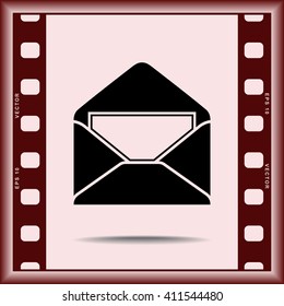 Mail sign icon, vector illustration. Flat design style