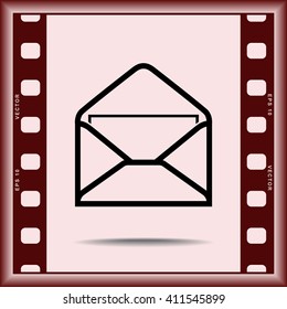 Mail sign icon, vector illustration. Flat design style