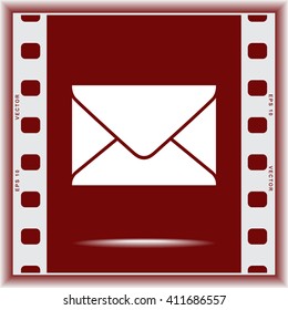 Mail sign icon, vector illustration. Flat design style