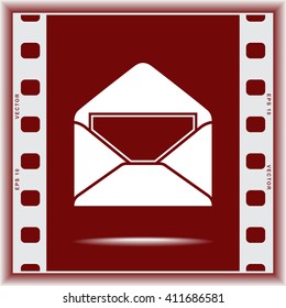 Mail sign icon, vector illustration. Flat design style
