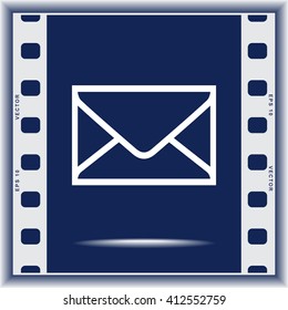 Mail sign icon, vector illustration. Flat design style