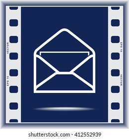 Mail sign icon, vector illustration. Flat design style