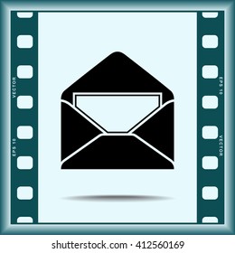 Mail sign icon, vector illustration. Flat design style